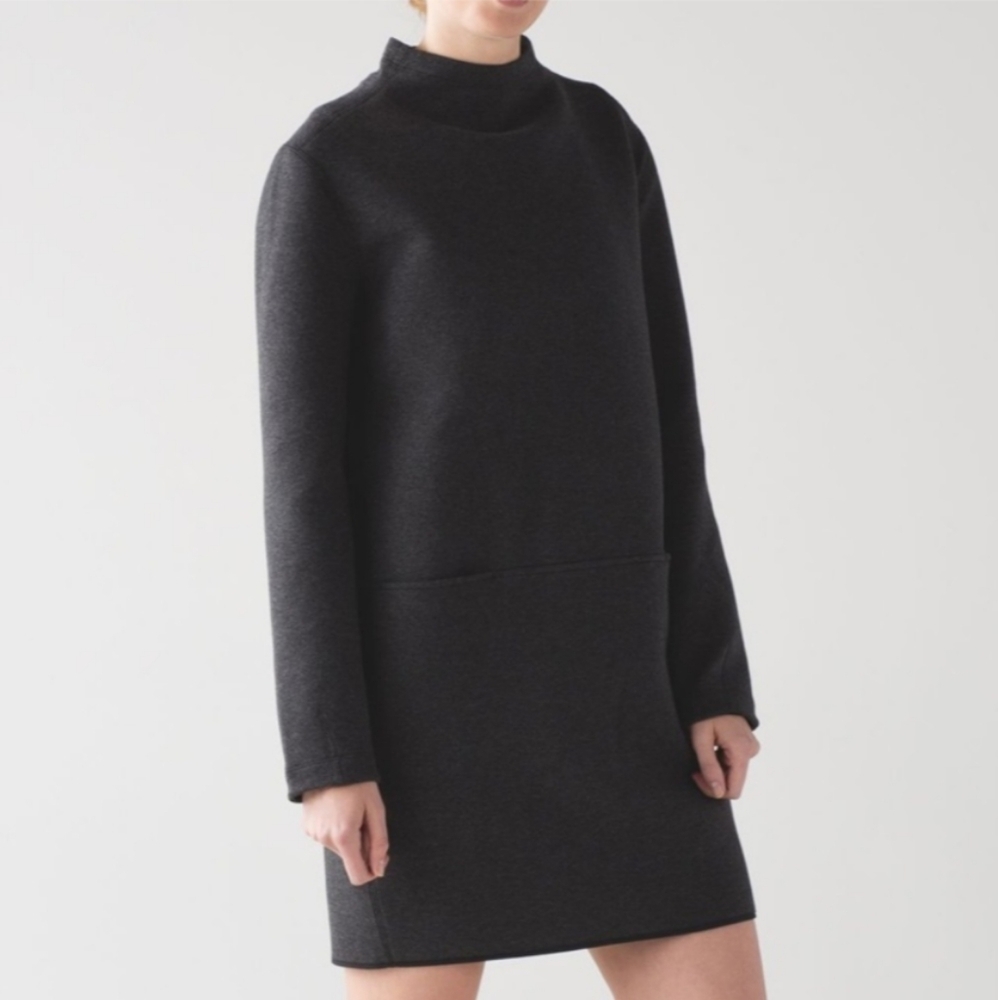 Lululemon City Bound Dress Heathered Black 8 - Picture 2 of 14